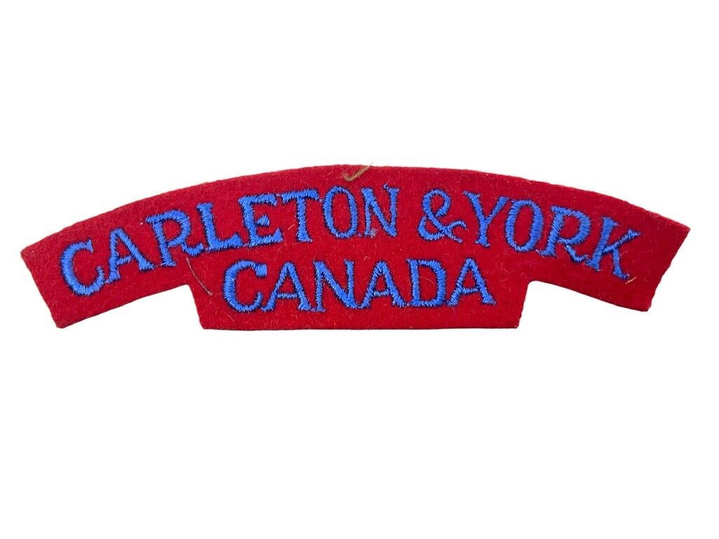 WW2 Canadian Carleton and York Regiment Shoulder Title Single WW2 Canadian Carleton and York Regiment Shoulder Title Single