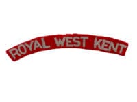 WW2 British Royal West Kent Regiment Cloth Shoulder Title Single