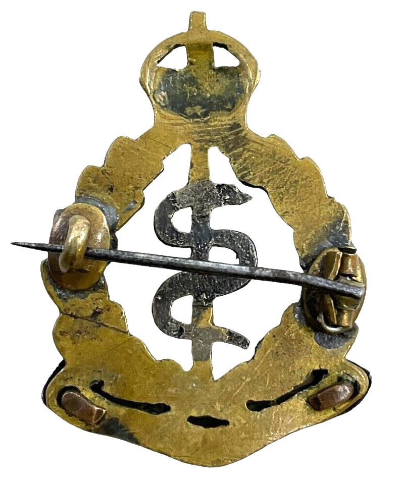 WW1 British Royal Army Medical Corps Officers Collar Badge Insignia Single WW1 British Royal Army Medical Corps Officers Collar Badge Insignia Single