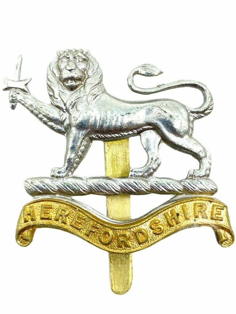 WW2 British Herefordshire Regiment Cap Badge WW2 British Herefordshire Regiment Cap Badge