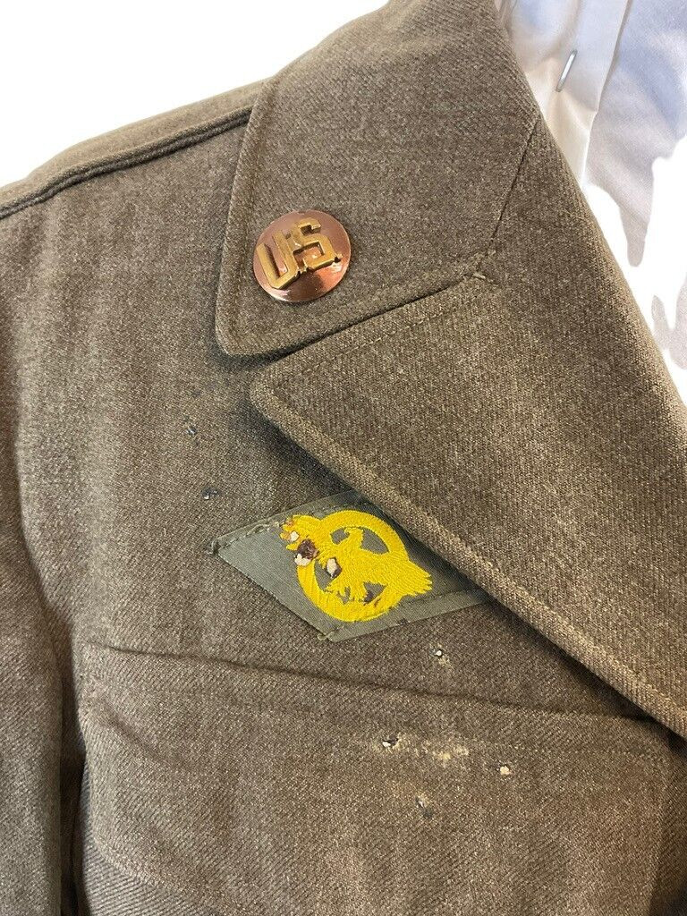 WW2 US Army Sgt Airborne Glider Troop Carrier Ike Jacket Uniform Tunic Size 38 WW2 US Army Sgt Airborne Glider Troop Carrier Ike Jacket Uniform Tunic Size 38