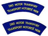 Canadian DND Motor Transport Shoulder Title Insignia Pair