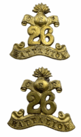 Canadian St Johns Fusiliers Collar Badge Insignia Pair