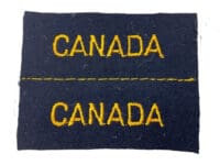 WW2 Canadian Navy RCN CANADA WRNS Womens Shoulder Title Insignia Pair
