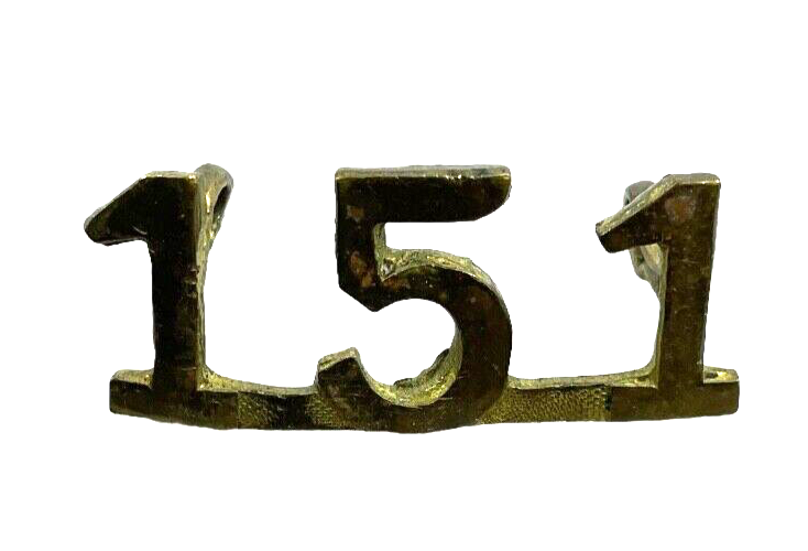WW1 Canadian CEF 151st Battalion Shoulder No. Insignia Single WW1 Canadian CEF 151st Battalion Shoulder No. Insignia Single