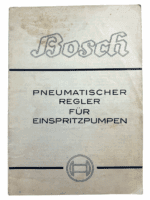 WW2 German Bosch Pneumatic Regulator for Vehicle Pump GERMAN TEXT Reference Book
