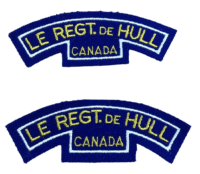 Canadian Le Regiment De Hull Shoulder Title Pair