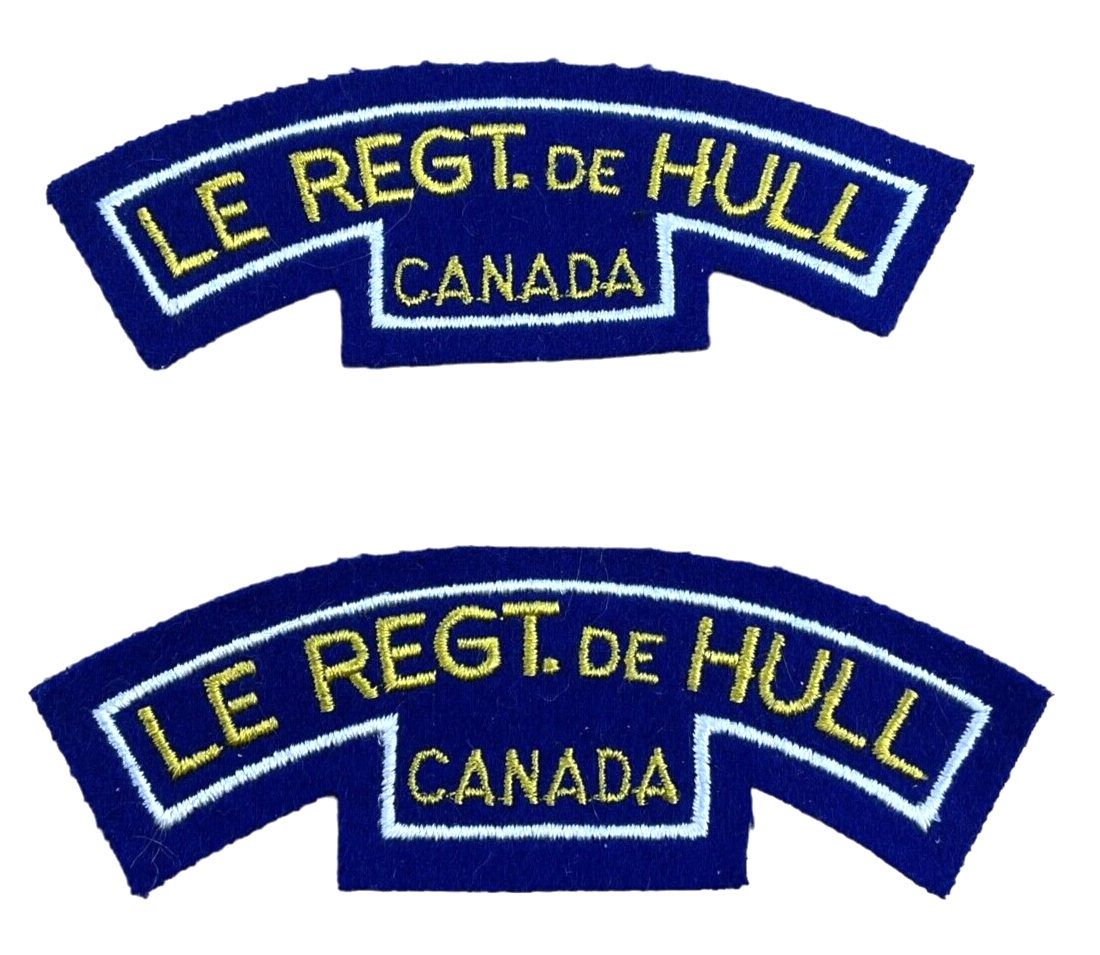 Canadian Le Regiment De Hull Shoulder Title Pair Canadian Le Regiment De Hull Shoulder Title Pair