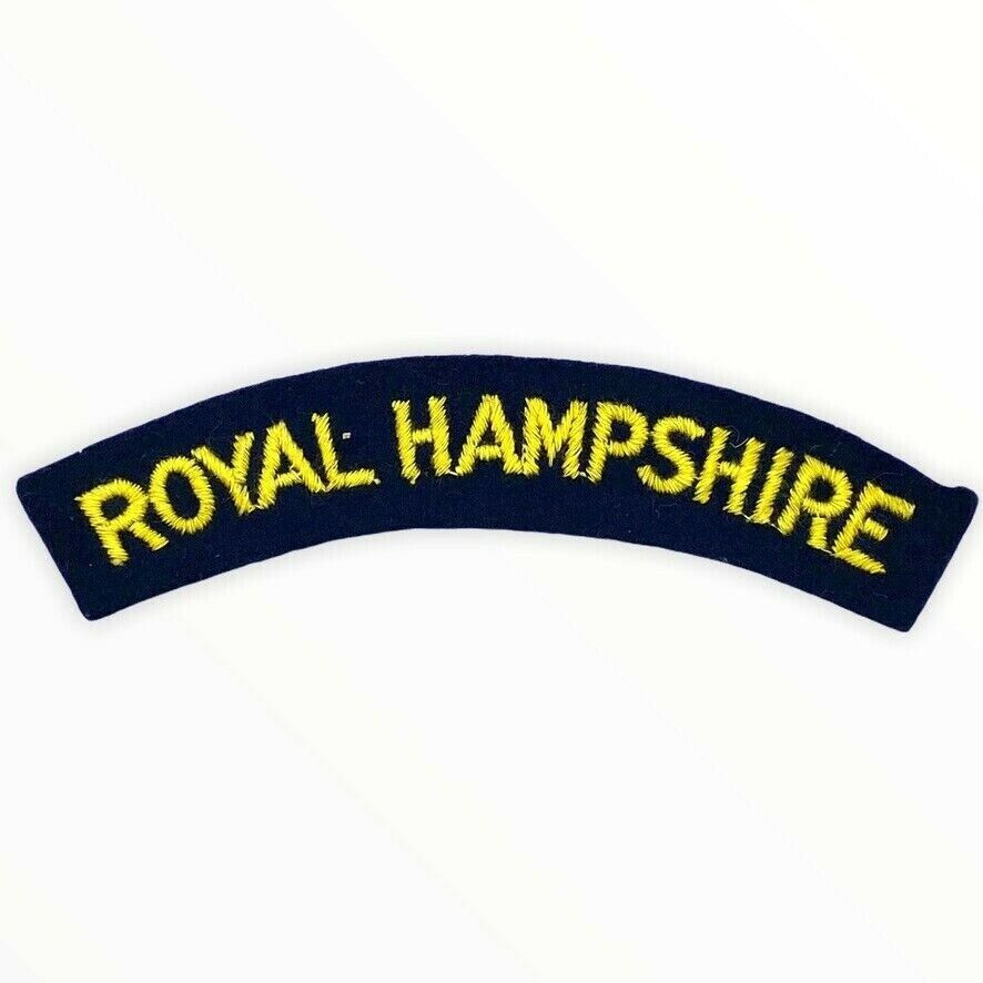 WW2 British Royal Hampshire Regiment Starch Back Shoulder Title Single WW2 British Royal Hampshire Regiment Starch Back Shoulder Title Single