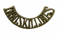 British Royal Inniskilling Fusiliers Brass Shoulder Title