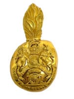 Canadian Militia Artillery CANADA Officers Busby Badge Gilt