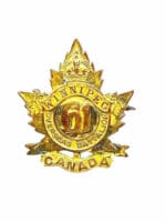 WW1 Canadian CEF 61st Battalion Officers Collar Insignia Single