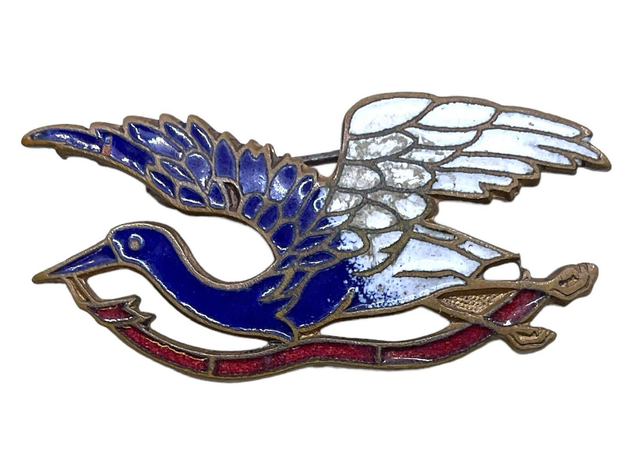 WW1 French Air Service Squadron Crest Badge Stork Badge Pin Back WW1 French Air Service Squadron Crest Badge Stork Badge Pin Back