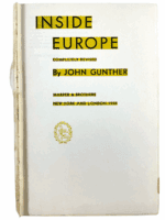 WW2 German Inside Europe John Gunther Hardcover Reference Book WW2 German Inside Europe John Gunther Hardcover Reference Book