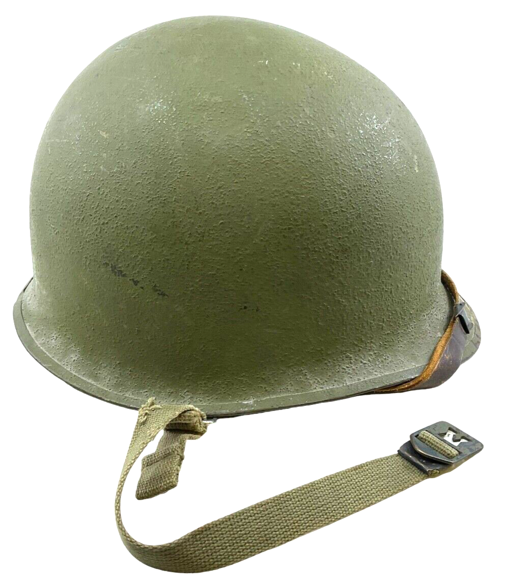 WW2 US M1C Airborne Helmet With Rigger Converted Liner & Chinstraps WW2 US M1C Airborne Helmet With Rigger Converted Liner & Chinstraps