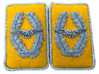 West German Airforce Officers Embroidered Collar Insignia Pair