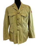 WW2 Canadian Tropical Four Pocket Jacket Named With Sleeve & GS Patches WW2 Canadian Tropical Four Pocket Jacket Named With Sleeve & GS Patches