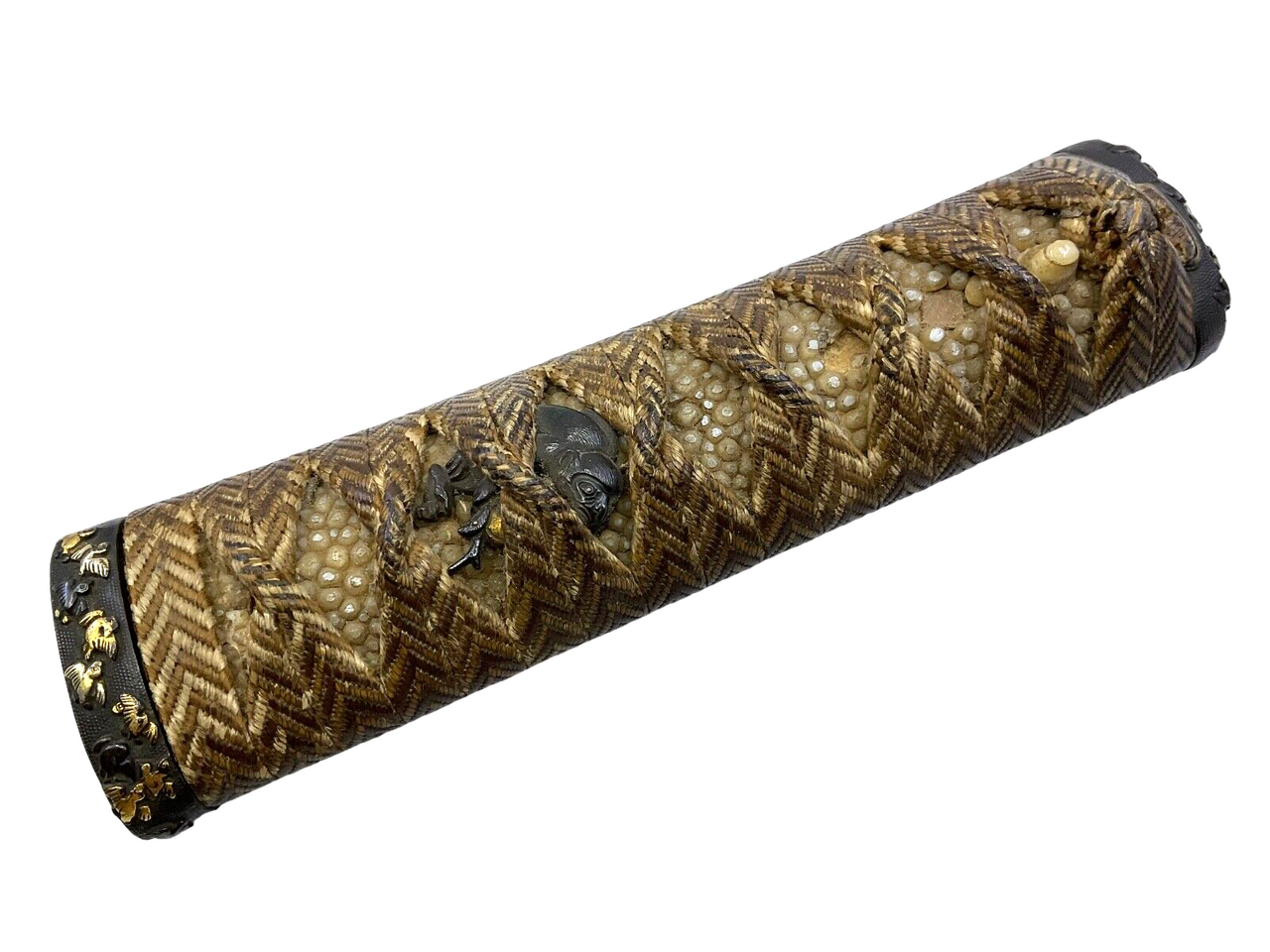 WW2 Imperial Japanese Sword Handle With Wrap & Minuki Length 6 Inches WW2 Imperial Japanese Sword Handle With Wrap & Minuki Length 6 Inches