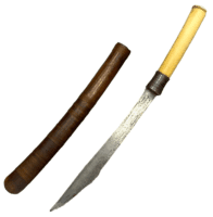 Burmese Burma Dha Short Sword & Scabbard 22.5 Inches Burmese Burma Dha Short Sword & Scabbard 22.5 Inches