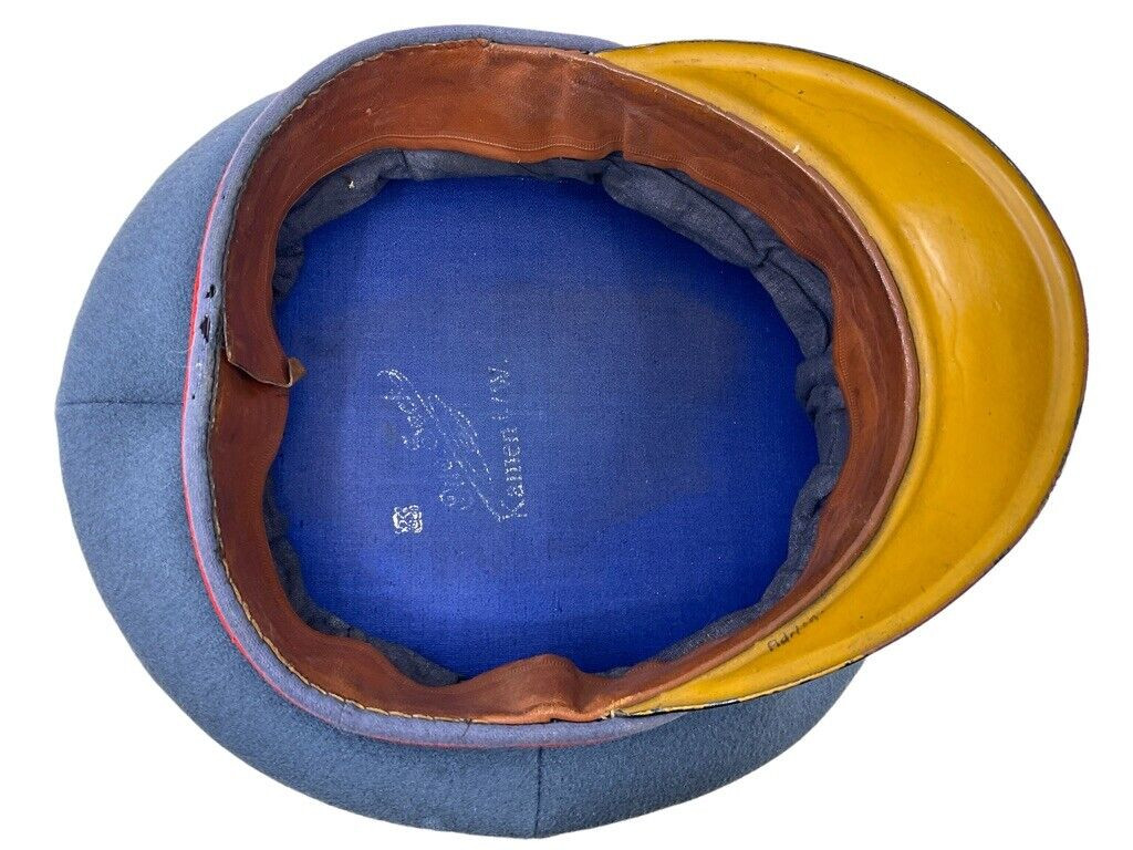 WW1 Imperial German Waldeck Reserve Artillery Officers Peak Cap Hat Dunkelblau WW1 Imperial German Waldeck Reserve Artillery Officers Peak Cap Hat Dunkelblau