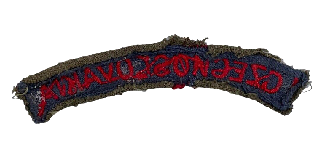 WW2 British Czech CZECHOSLOVAKIA Nationality Shoulder Title Insignia Single WW2 British Czech CZECHOSLOVAKIA Nationality Shoulder Title Insignia Single