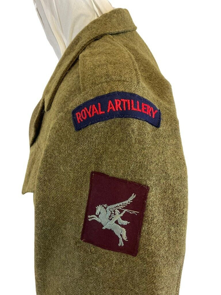 WW2 British Royal Artillery Airborne Battle Dress Jacket Dated 1944 WW2 British Royal Artillery Airborne Battle Dress Jacket Dated 1944