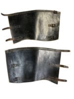 WW1 Canadian CEF Black Leather Gators 1911 Dated C Broad Arrowed WW1 Canadian CEF Black Leather Gators 1911 Dated C Broad Arrowed