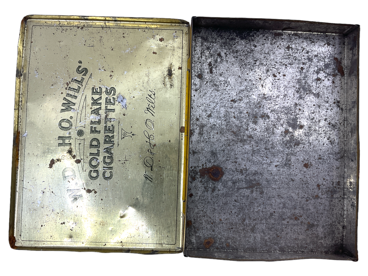 WW2 British Canadian Gold Flake Cigarette Tin EMPTY WW2 British Canadian Gold Flake Cigarette Tin EMPTY