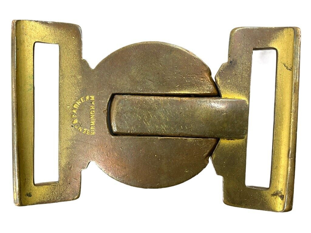 British Victorian Militia Belt Buckle Bent and Parker Birmingham Maker Marked British Victorian Militia Belt Buckle Bent and Parker Birmingham Maker Marked