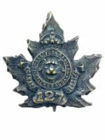 WW1 Canadian CEF 127th Battalion 127A Cap Badge Insignia