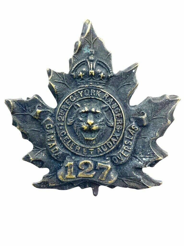WW1 Canadian CEF 127th Battalion 127A Cap Badge Insignia WW1 Canadian CEF 127th Battalion 127A Cap Badge Insignia