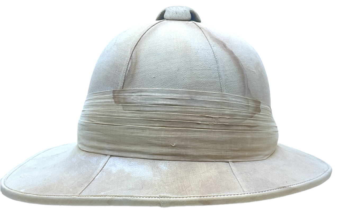 Canadian Wolseley Pattern Tropical Pith Helmet Named With Chin Scales Canadian Wolseley Pattern Tropical Pith Helmet Named With Chin Scales