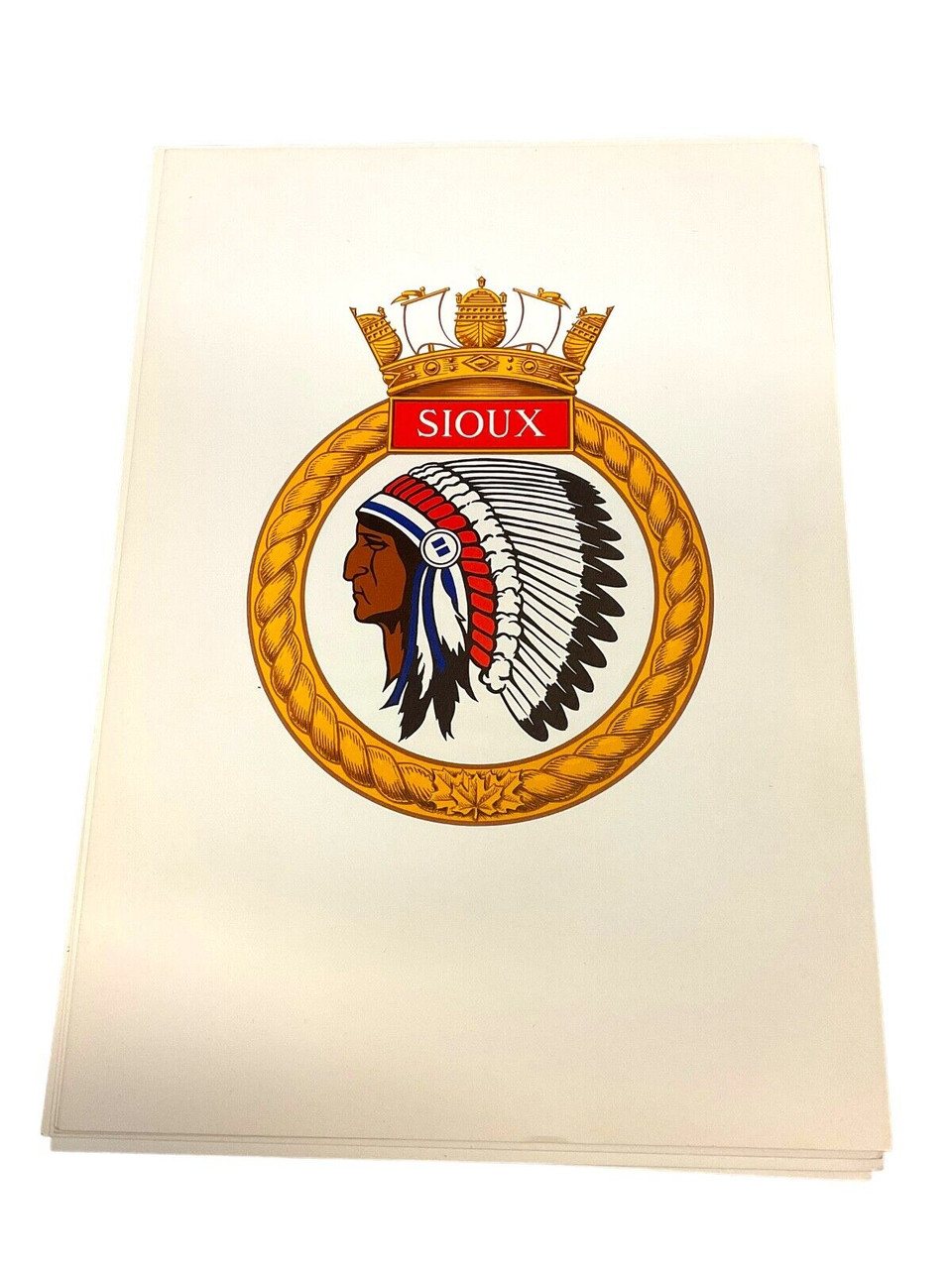 Royal Canadian Navy HMCS Sioux Ships Crest Print 14 x 10 Inches Royal Canadian Navy HMCS Sioux Ships Crest Print 14 x 10 Inches