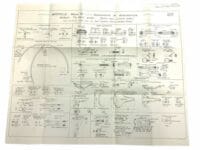 WW2 British Technical Drawing Airborne Bicycle Original 24 x 20 Inches 1