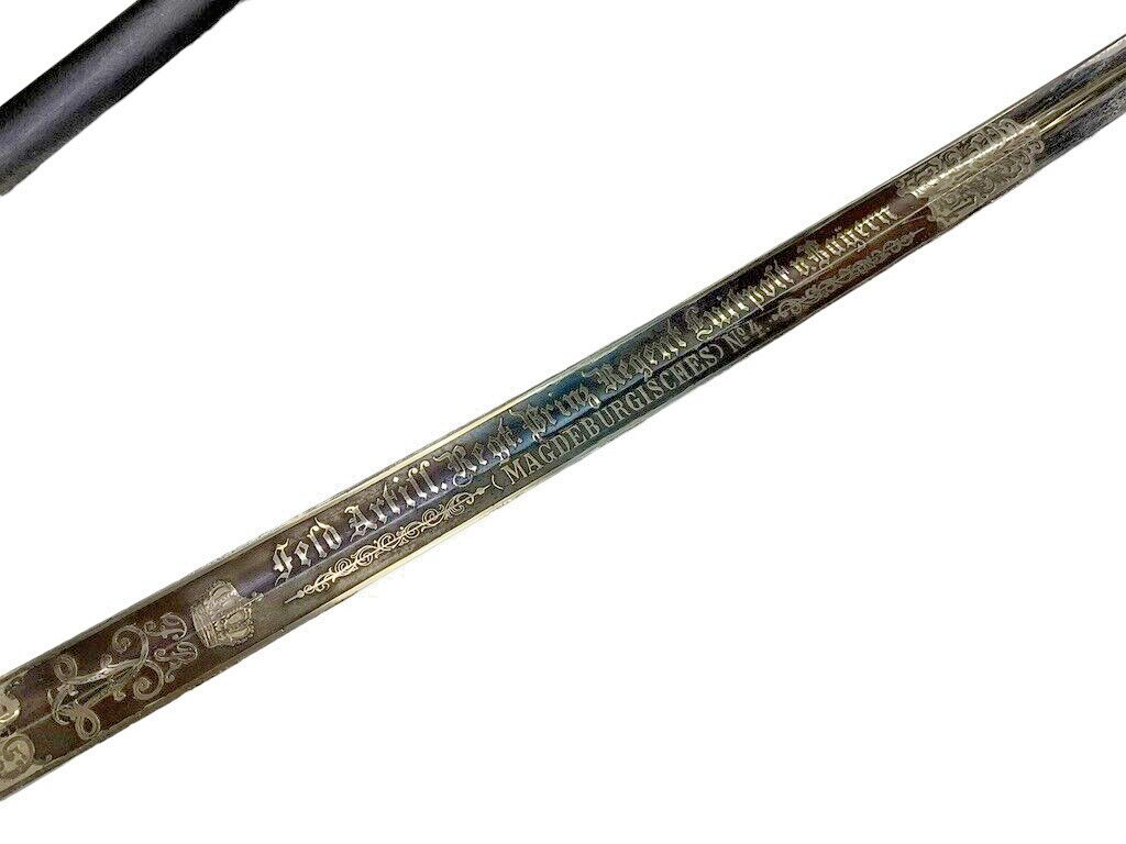 WW1 Imperial German 4th Field Artillery Regiment Presentation Sword w/ Scabbard WW1 Imperial German 4th Field Artillery Regiment Presentation Sword w/ Scabbard