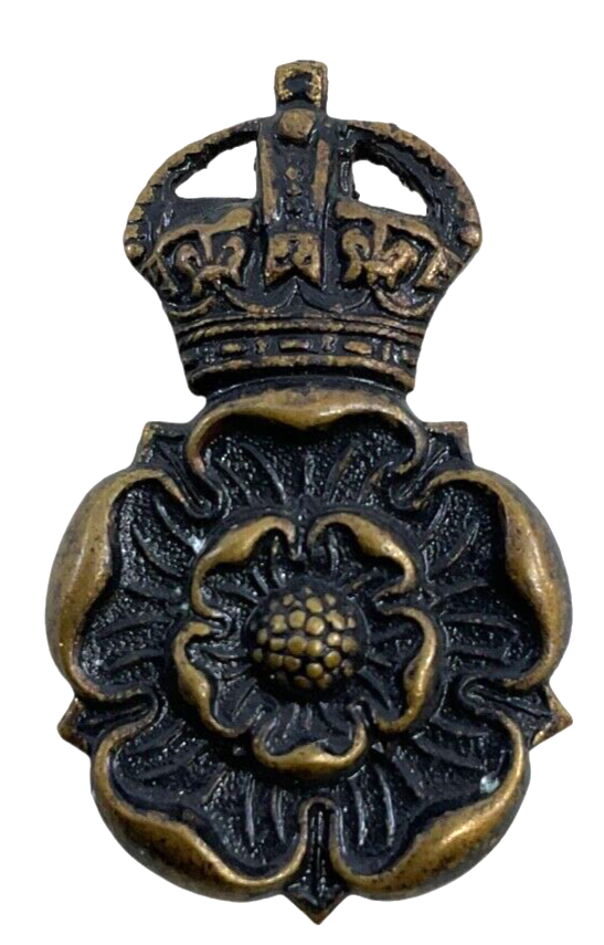 WW2 British Queen's Own Yorkshire Dragoons Cap Badge WW2 British Queen's Own Yorkshire Dragoons Cap Badge