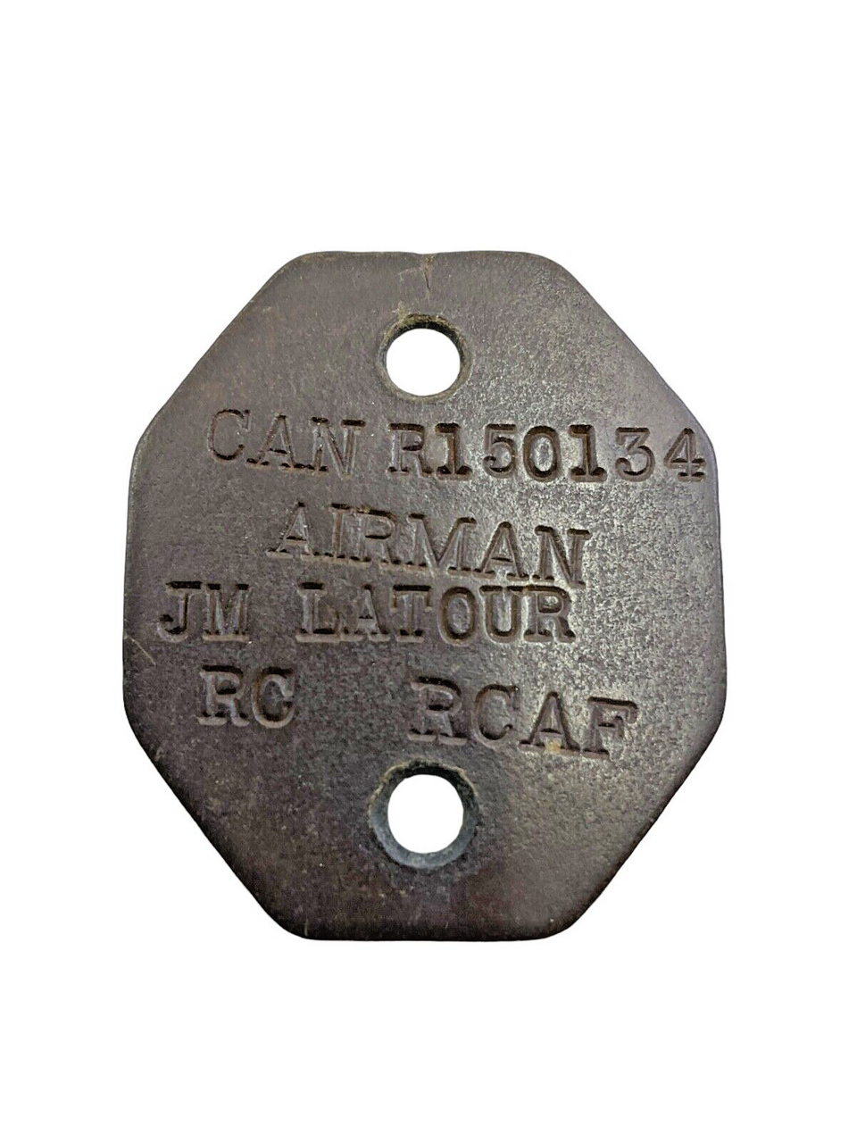 WW2 Canadian RCAF Dog Tag Airman JM Latour WW2 Canadian RCAF Dog Tag Airman JM Latour