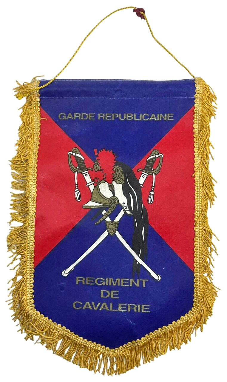 France French Cavalry Regiment Silk Sweetheart Insignia Hanger 7x11 France French Cavalry Regiment Silk Sweetheart Insignia Hanger 7x11
