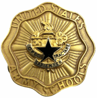 United States US Army Schools Command Pocket Badge Insignia Clutch Back