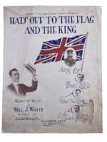 WW1 Canadian CEF Daughters Of The Empire Hats Off To The Flag Sheet Music