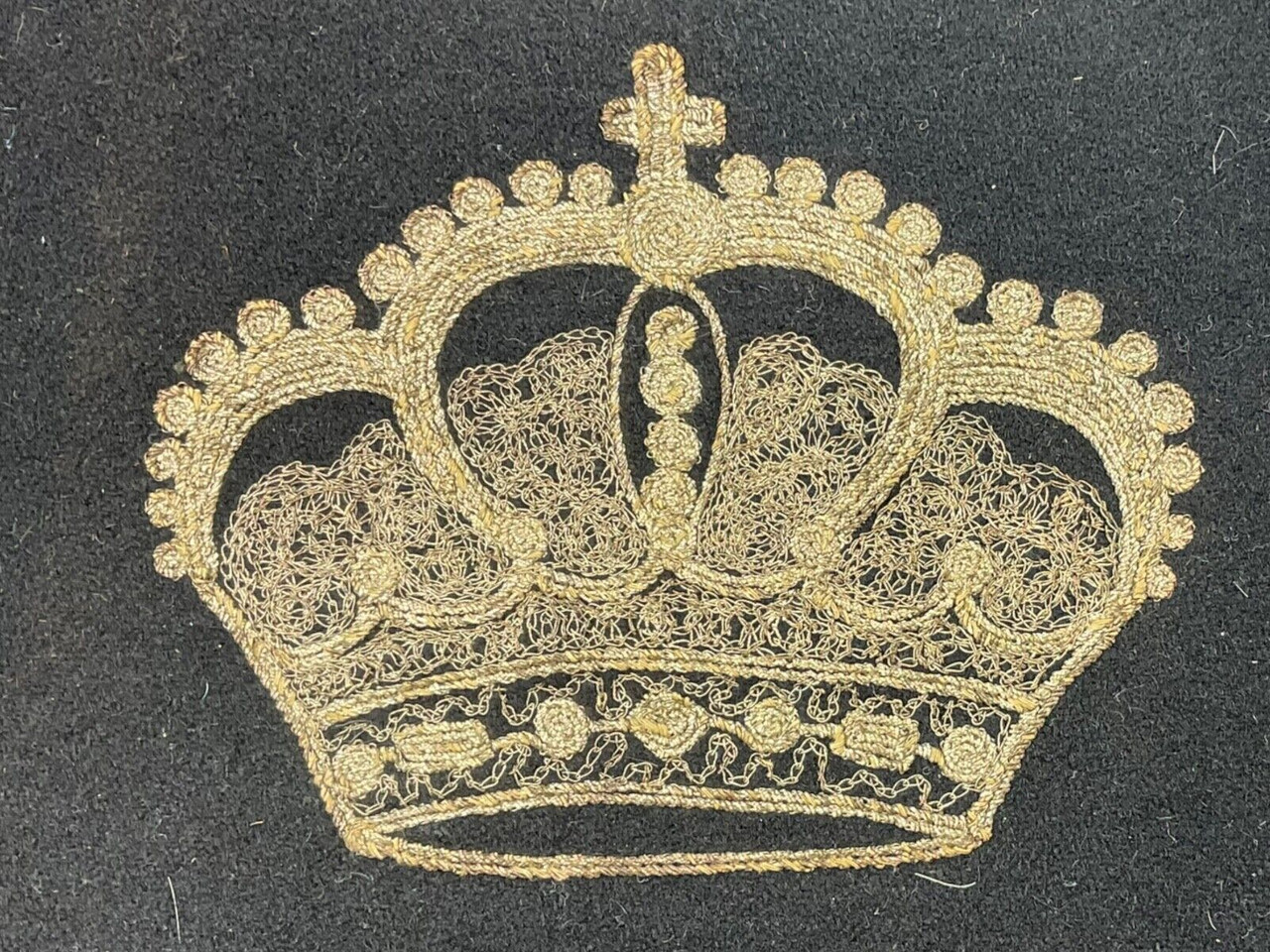 WW1 Imperial German Black Fabric Sabretache With Embroidery WW1 Imperial German Black Fabric Sabretache With Embroidery