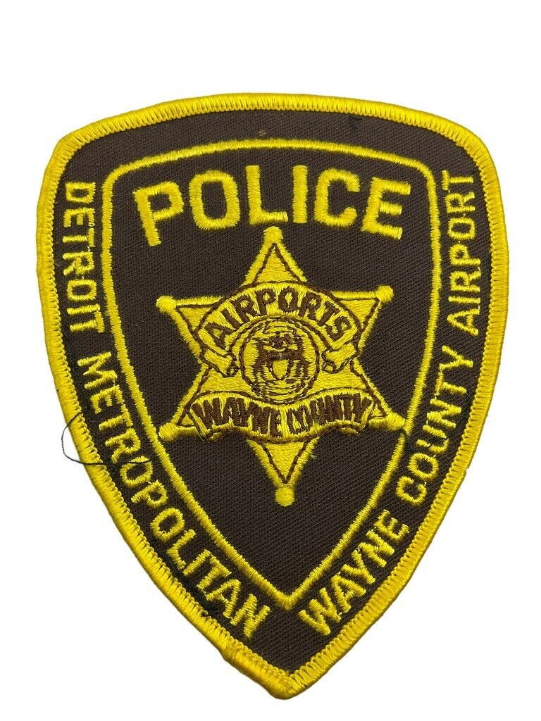 US Detroit Michigan Wayne County Airport Police Patch US Detroit Michigan Wayne County Airport Police Patch