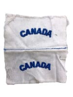 WW2 Canadian Navy RCN CANADA Shoulder Titles Pair WW2 Canadian Navy RCN CANADA Shoulder Titles Pair
