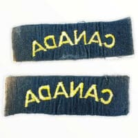 WW2 Canadian CWAC CANADA Womens Army Corps Shoulder Titles Pair 3