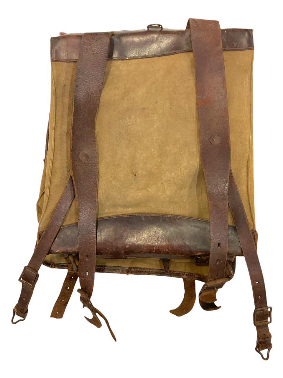 WW2 German Tornister Back Pack & Leather Back Straps WW2 German Tornister Back Pack & Leather Back Straps