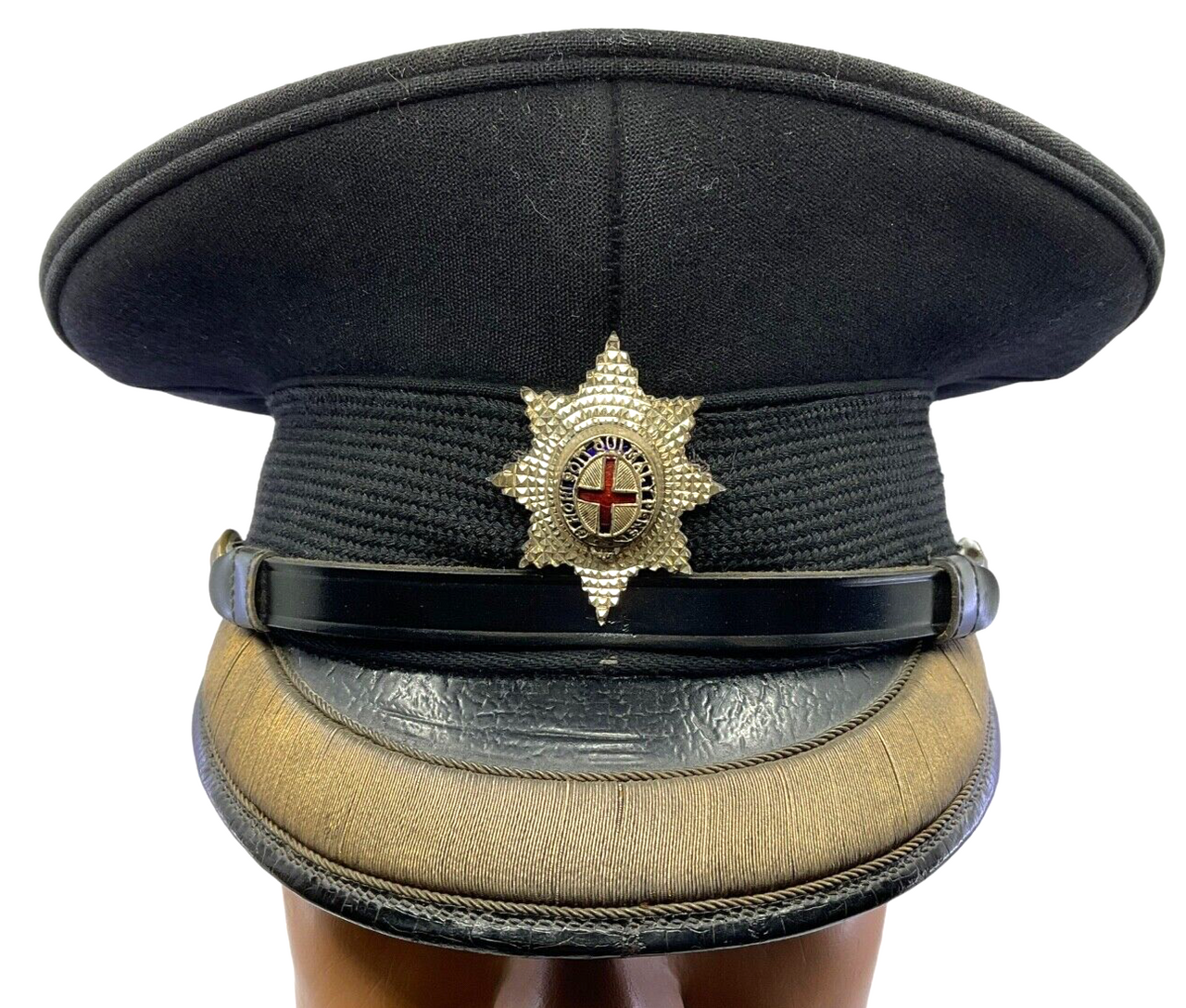 WW2 British Coldstream Guards Officers Peak Cap Size 6 3/8 WW2 British Coldstream Guards Officers Peak Cap Size 6 3/8