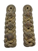 British Hussar Officers Captains Bullion Embroidered Shoulder Board Pair