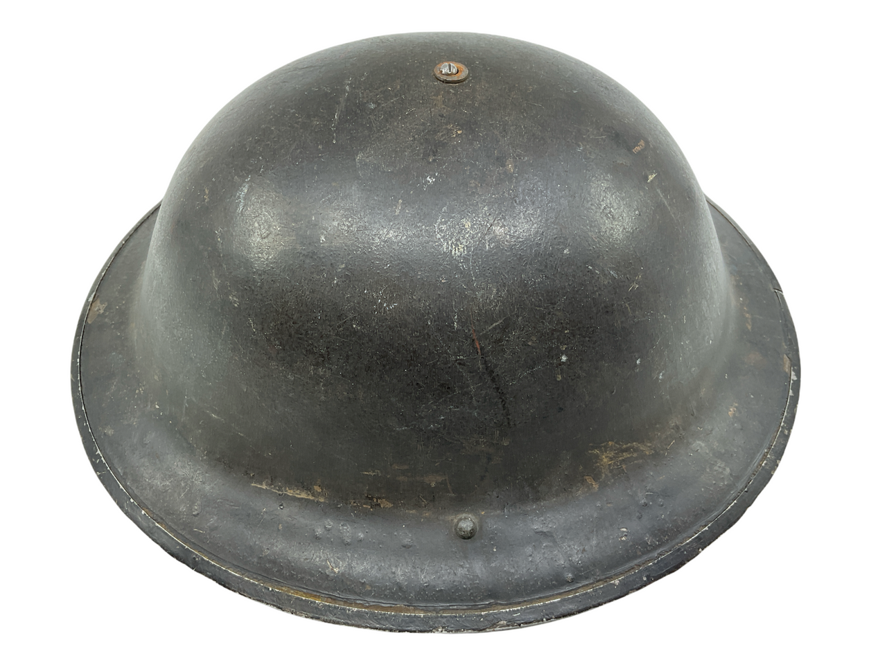 WW2 British Mk2 Combat Helmet 1943 Dated Liner WAR AID Stamped Brim WW2 British Mk2 Combat Helmet 1943 Dated Liner WAR AID Stamped Brim