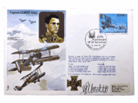 British Jersey RAF First Day Cover Stamp 56 Squadron WW1 RFC Albert Ball