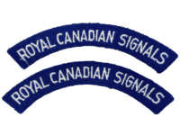 Royal Canadian Signals Cloth Shoulder Title Pair